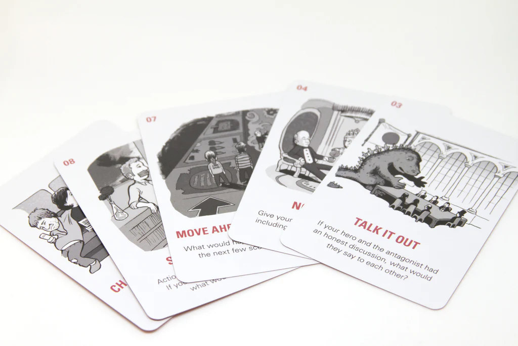 Sample cards from Writer Emergency Pack